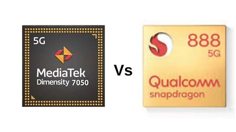 MediaTek Dimensity 7050 vs Qualcomm Snapdragon 888 .